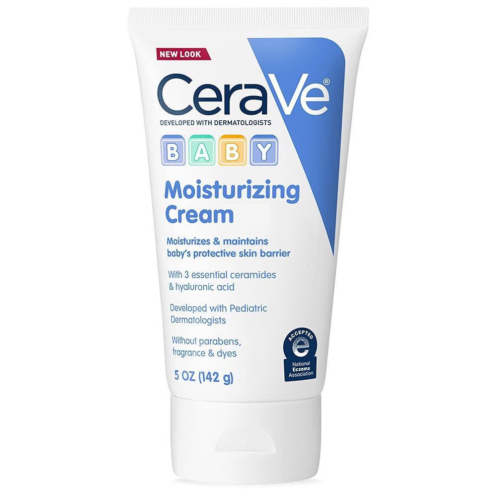 CeraVe Baby Cream, Gentle Moisturizing Cream with Hyaluronic Acid, Paraben, Phthalate, & Fragrance Free, 5 Ounce