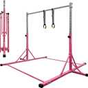 Gymnastics Kip Bar for Kid and Teenage Ages 3-18, 5.2FT Base Length, Adjustable Height from 3FT to 4.8 FT Height,Foldable Gymnastic Training Equipment for Home and Club Use