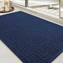 tchdio Soft Chenille Bath Mat-Super Absorbent Bathroom Mat Quick Dry- Rubber Backed Bath Mats for Bathroom Floor Non Slip- Machine Washable Bathroom Rugs Front of Bathtub,Shower Room,Sink-1728-NAVY