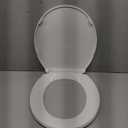 KOHLER 4775-0 Brevia Round-Front Toilet Seat with Quick-Release Hinges, Grip-Tight Bumpers, White