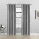Micah Blackout Grommet Indoor Curtain 52 x 108 in Grey