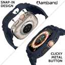amBand for Apple Watch Ultra 3/2/1 Case, M1 Sport Series Durable Bumper and Screen Protector Fits iWatch Ultra Bands 49mm, Waterproof Gym Workout Accessories for Running Swimming Boating - Navy Blue