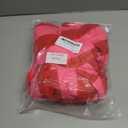 vctops Ruffle Square Throw Pillow Covers Boho Pink and Red Striped Decorative Pillowcases Set of 2, Soft Velvet Accent Cushion Cover Cases for Sofa Bed Living Room Decor (Pink,18"x18")