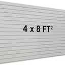 Neoaider Slatwall Panel 8 FT x 4 FT, Interlocking Slat Wall Paneling, Wall Mounted PVC Wallpanel, Suitable for Garage Storage and Organizer, Slatwall Board, Shelves - Grey