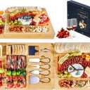 Charcuterie Boards, Thereye Cheese Board with Knife Set, Bamboo Charcuterie Board Set, Gifts for Women, Wedding Gifts, House Warming Gifts, Bridal Shower Gift (Extra Large)