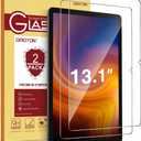 OMOTON Screen Protector for Samsung Galaxy Tab S10 FE Plus, 13.1 Inch 2025, Tempered Glass for Samsung Tablet S10 FE+, S Pen Compatible, HD Clear Film, 2 Pack