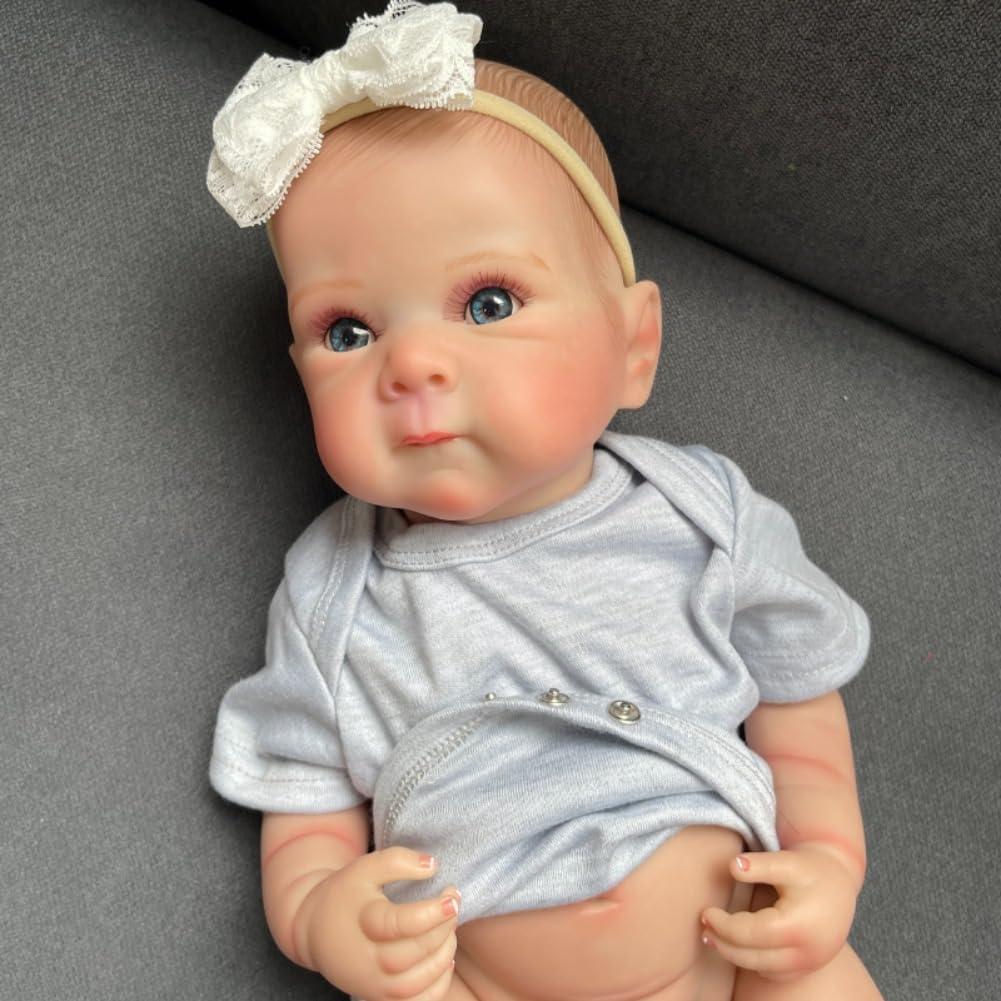 Lifelike Reborn Baby Dolls - Realistic Baby Girl Dolls Newborn Baby Girl with Food Toy Accessories