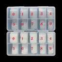Full Cover Acrylic False Nail Tips, 1000PCS Fake Nail Shape Artificial False Nails Tips 10 Sizes with Case for Nail Art Salons (Clear+Natural)
