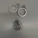 Anovo 1.25" Flag Pole Rings, Flagpole Rings Aluminum Alloy 360 Rotating Anti Wrap Flag Mounting Spinning Ring Clips for 1.02-1.25 Inch Diameter Flagpole (1.25 Inch -Pack of 2, Matte Silver)