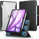 ESR for iPad Air 13 Inch Case (2025/2024) M3/M2 with Pencil Holder, Removable Magnetic Cover, Vertical Stand, Fully Supports Pencil Pro and Pencil(USB-C), Rebound 360 Series, Black