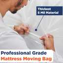 Queen Mattress Bags for Moving, Queen Mattress Bag for Storage, Plastic Cover for Bed Storage & Disposal, Matress Bag Protector XL - 60 x 100 x 14 inch