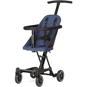 Dream on Me Coast Stroller Rider, Lightweight, One Hand Easy Fold, Travel Ready, Sturdy, Adjustable Handles, Soft-Ride Wheels, Easy To Push, Navy