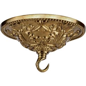 7.87'' Brass Canopy for Chandelier Pendant Light, Gold Rustic Mounting Plate Kit for Hanging Ceiling Lights