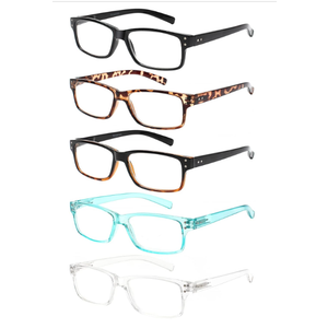 NORPERWIS Reading Glasses 5 Pairs Quality Readers Spring Hinge Glasses for Reading for Men and Women (5 Pack Mix Color -3, 2.00)