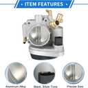 Throttle Body Assembly Compatible for Saturn for Astra 1.8L L4 - Gas 2008, 58mm Aluminum Alloy Silver Tone Engine Throttle Body Actuator