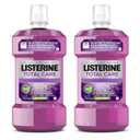 Listerine Total Care Anticavity Fluoride Mouthwash, 6-in-1 Rinse Helps Kill 99% of Bad Breath Germs, Prevents Cavities, Strengthens Teeth, Bad Breath Treatment for Adults, Fresh Mint, Twin Pack, 2x1 L