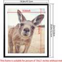 Mxtallup 19x21 Picture Frames Solid wood,Display Pictures 17x19 Inch With Mat or 19x21 Inch Without Mat, Poster Frames 17x19 in Photo Frames Wood Black (T22B1921W1719)