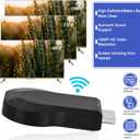 HDMI Wireless Display Dongle Adapter - WiFi 4K&1080P Portable Transmitter, Streaming Media Video/Audio/File from Smartphone, Laptop to HDTV/Monitor/Projector Support Windows