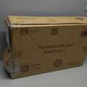 Nathan James Barker Counter Height Solid Wood Barstool with Upholstered Cushion, Backless Island Stool with Rubberwood Legs and Natural Textured Linen Upholstery for Kitchen, Brown/White