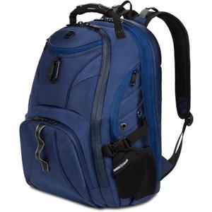 SWISSGEAR 1900 ScanSmart TSA Laptop Backpack Fits 17 Inch Laptop with RFID Protection and Tablet Pocket, Navy Ballistic, 19-Inch