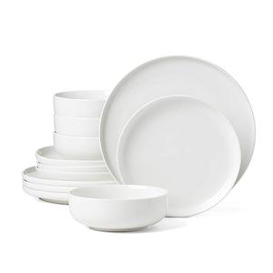 Oneida White 24 Seven Piece Dinnerware Set, 12 Count, Dorm Necessities, Dorm Essentials