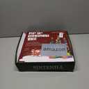 6 FT Pop Up Christmas Tree with 100 LED Timer Lights & Remote, Green Collapsible Christmas Tinsel Tree Artificial Pencil Tree Xmas Decoration for Holiday Home Office Party, USB Powered