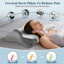 Cervical Neck Pillow for Pain Relief, Bed Pillows for Head Neck Shoulder Support, Ergonomic Cooling Pillow, Orthopedic Contour Pillow for Side Back Stomach Sleepers,Neck Support Memory Foam Pillows