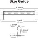 Alzassbg 10 Pack Matt Black Cabinet Pulls, 5 Inch(128mm) Hole Centers Cabinet Handles Kitchen Hardware for Cabinets and Drawer AL3201MB