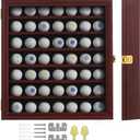 KCRasan Golf Ball Display Case - Wall Mounted Holder with Glass Door, Ideal Gift for Golf Enthusiasts