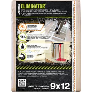 Trimaco Eliminator Butyl Drop Cloth, 9-feet x 12-feet