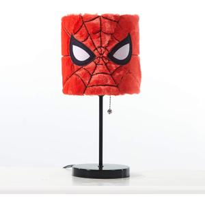 Idea Nuova Marvel Spiderman Plush Shade Stick Table Lamp for Kids, Soft Fabric Shade with Iconic Spiderman Design,Ideal for Bedrooms, Nurseries & Playrooms
