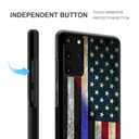 ZHEGAILIAN Case for Samsung Galaxy S20 Plus,Thin Blue Line American Flag S20+ Plus Men Boy,Drop Protection S20 Plus 6.7-inch