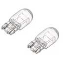 Fugedox 2 PCS T20 7443 1891 21/5W Clear Glass Turn Signal Stop Brake Tail Light-Bulbs - DRL Indicator Light Micro Bulb Parts, Automotive Universal Lighting Accessory, for Cars (White)