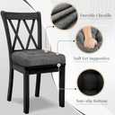 Basic Beyond Chair Cushions for Dining Chairs, Non-Slip Chair Pads, Thick Seat Cushions for Dining Room Chairs, Kitchen Chair Cushions Set of 4, 17" x 17" x 4", Dark Grey