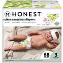 The Honest Company Clean Conscious Diapers | Plant-Based, Sustainable | Fall '24 Limited Edition Prints | Club Box, Size 3 (16-28 lbs), 68 Count