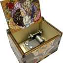 ASVP Shop Labyrinth Inspired Music Box  As The World Falls Down Hand-Cranked Melody  Handcrafted Vintage-Style Wooden Box