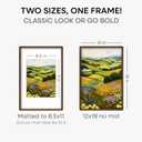 Homeforia 12x18 Mortise&Tenon Walnut Picture Frame, 8.5x11 Mat, Glass