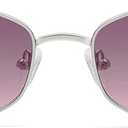Retro Oval Sunglasses For Women Men Hexagonal Rectangle Metal Frame Sun Glasses AP3625