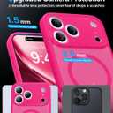 Magnetic Shockproof for iPhone 17 Pro Max Case,Upgraded[Camera Protection][Compatible with Magsafe][Non-Slip][Mil-Grade Protection] Translucent Matte Phone Case for iPhone 17 Pro Max,Hot Pink