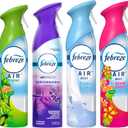 Febreze Air Freshener Odor Eliminator Spray, Assorted Scent Febreze & Bathroom Deodorizer, Original, Island Fresh, Linen Sky & Lavender, 4 Pack