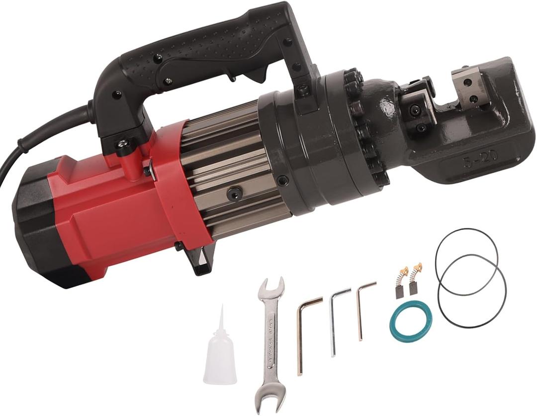 Electric Rebar Cutter 1050W Hydraulic Rebar Cutter Cutting Up To 3/4 Inch 4-20mm #6 Rebar within 3.5 Seconds, 110V with Easy to Carry Storage Box