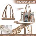 Getgto Clear Bags for Women Tote Bag, Crossbody Bag, Stadium Approved Clear Purse for Sports Events, Concert, Work & Beach