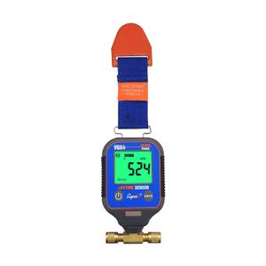 Supco VG64 Vacuum Gauge, Digital Display, 0-12000 microns Range, 10% Accuracy, 1/4" Male Flare Fitting Connection , Grey