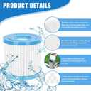 Type VI Hot Tub Filters Cartridge, 16 Pack Spa Filters Swimming Pool Pump Filter Compatible with Best-wayy, Efficient Filtration & Keep The Water Clean