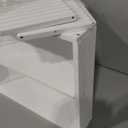 WOWLIVE Corner Bread Box for Kitchen Countertop, Large Vintage Bread Storage Container Bin for Homemade Bread, Double Layer Farmhouse Bread Holder for Kitchen, Cabinet, Pantry (White, Medium)