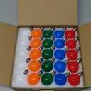 Cbebew 25 Pack G40 Replacement Bulbs, Multicolor Christmas Replacement Light Bulbs for Christmas String Lights, Indoor Outdoor Holiday Decor, E12 Candelabra Base, 5 W Incandescent Night Light Bulbs