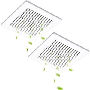 Baquler 2 Pcs 11 x 11 in Bathroom Exhaust Fan Cover Replacement Parts for Square Bathroom Vent Cover Washroom Ceiling Fan Grille Ventilation Grille