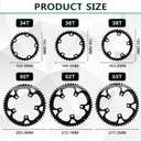 BUCKLOS 110BCD Bike Chainring Set with Pin, Double Round 5 Bolts Aluminum Chainring 50T 34T 52T 36T 53T 39T for Road Bike Bicycle Fits 8 9 10 11 Speed Chains