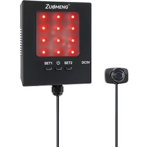 Adjustable Garage Parking Sensor with Tri-Color LED Distance Indicator, Ultrasonic Detection & Auto/Manual Modes for Safe Indoor Parking