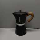 Mongdio Stovetop Espresso Maker Moka Pot, Cuban Coffee Maker Stove top coffee maker Moka Italian Espresso Greca Coffee Maker Brewer Percolator, 3 Espresso Cups, 5 oz - Black